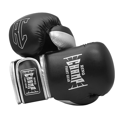 Ring Champ Classic Silver Boxing Gloves