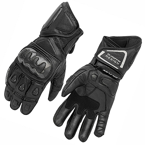 D-Motor Carbon Fiber knuckle Leather Gloves