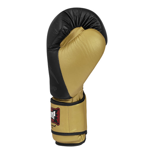 Ring Champ Gold & Black Cowhide Leather Boxing Gloves