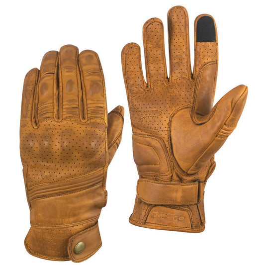 Summer Leather Motorbike Gloves